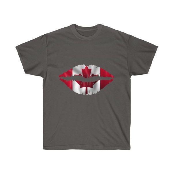 Canada Flag Kiss Lips Solid Print Ultra Cotton Tee T-Shirt - Image 5