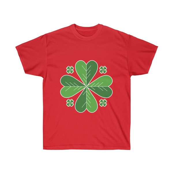 Stylish Four Leaf Clover Unisex Ultra Cotton Tee T-Shirt St. Patrick’s Day Leprechaun - Image 10
