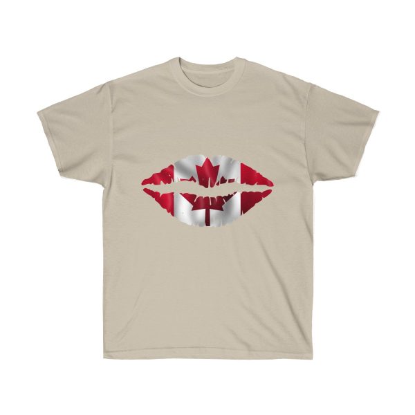 Canada Flag Kiss Lips Solid Print Ultra Cotton Tee T-Shirt - Image 3