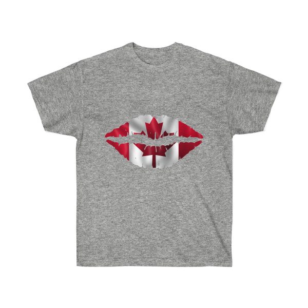 Canada Flag Kiss Lips Solid Print Ultra Cotton Tee T-Shirt - Image 4