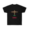 California Santa Ana John Wayne Airport Orange County Airport SNA Ultra Cotton Tee T-Shirt Airplane California Flag - Image 3