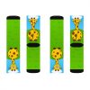 Newborn Baby Giraffe In A Meadow Medium Socks Front & Back Sky & Grass