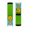 Newborn Baby Giraffe In A Meadow Medium Socks Front & Back Sky & Grass - Image 2