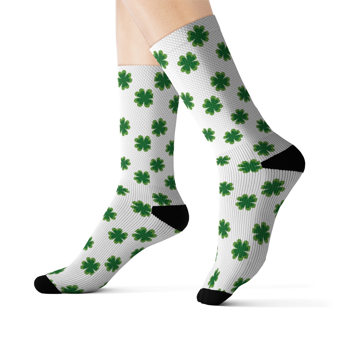 Shamrock Four Leaf Clover Pattern Socks St. Patrick’s Day Leprechaun ...