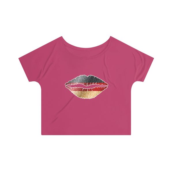 Germany Flag Kiss Lips Speckled Print Women's Slouchy Top - Image 13