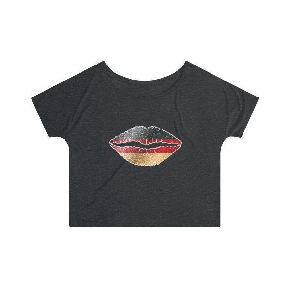 Germany Flag Kiss Lips Speckled Print Women's Slouchy Top - Image 5