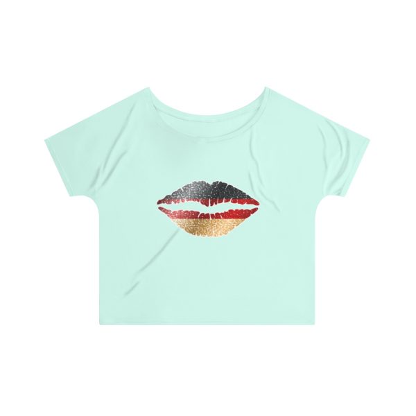 Germany Flag Kiss Lips Speckled Print Women's Slouchy Top - Image 7