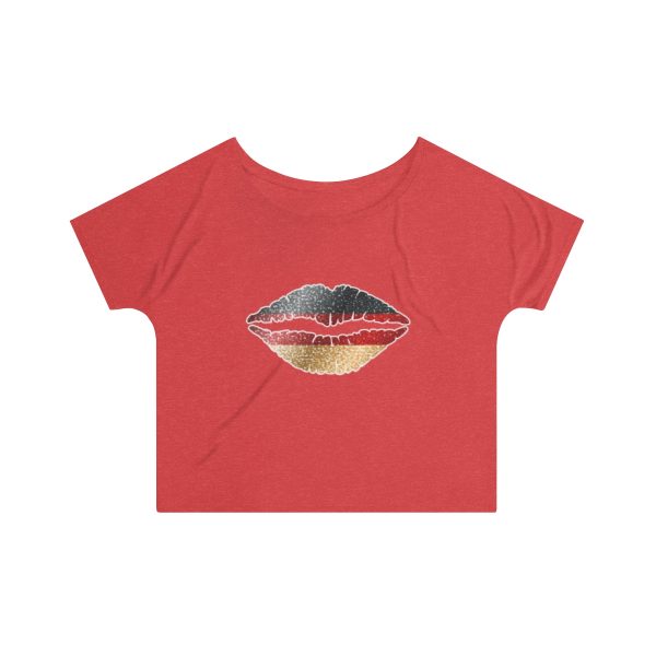 Germany Flag Kiss Lips Speckled Print Women's Slouchy Top - Image 15
