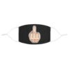 Middle Finger Worst Year Ever Solid Dark Print Fabric Face Mask Virus - Image 2