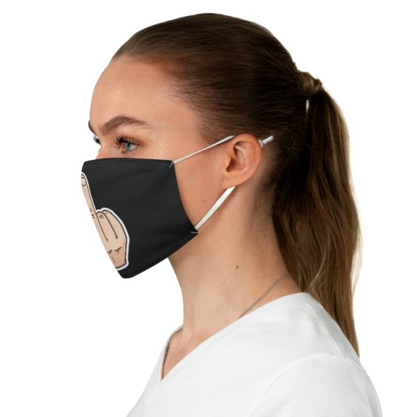 Middle Finger Worst Year Ever Solid Dark Print Fabric Face Mask Virus - Image 4