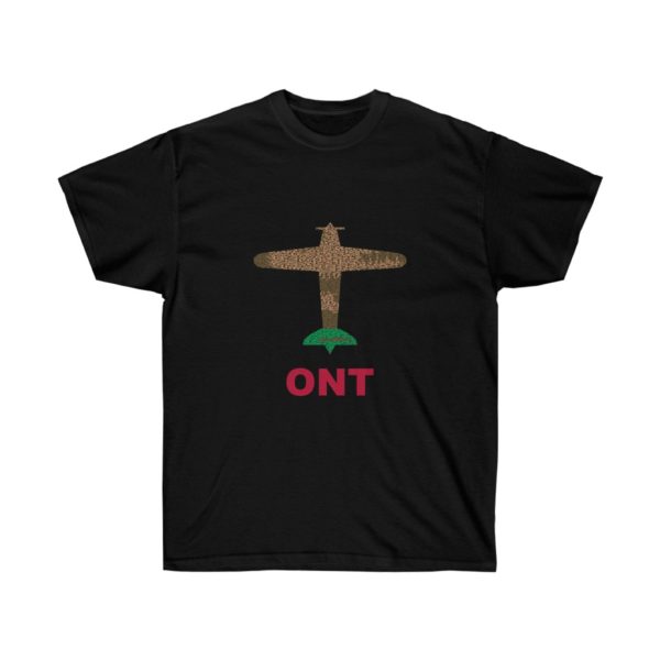 California Ontario International Airport ONT Ultra Cotton Tee T-Shirt Airplane California Flag - Image 3