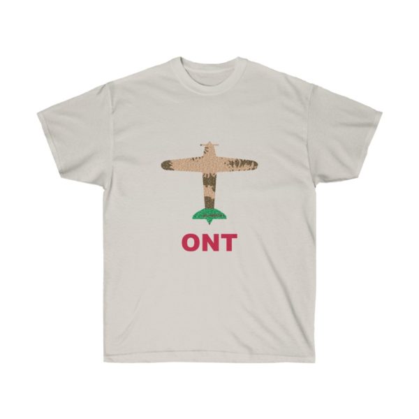 California Ontario International Airport ONT Ultra Cotton Tee T-Shirt Airplane California Flag - Image 4