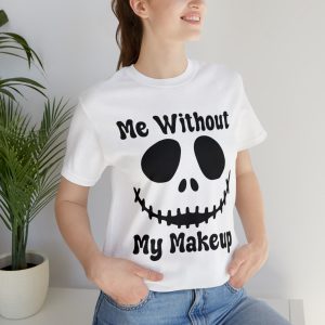 Tim Burton-Inspired Halloween Tee: "Me Without My Makeup" - Bella+Canvas 3001