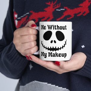 Tim Burton-Inspired Halloween Mug: "Me Without My Makeup" - 11 oz Ceramic Elegance